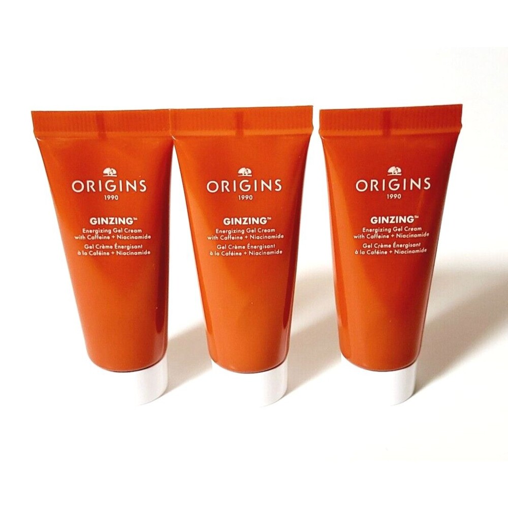 3 x Origins GINZING Energizing Gel Cream With Caffeine & Niacinamide 0.5 oz!!!